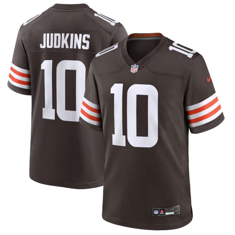 Men's Cleveland Browns Quinshon Judkins Brown 2025 Game Jersey